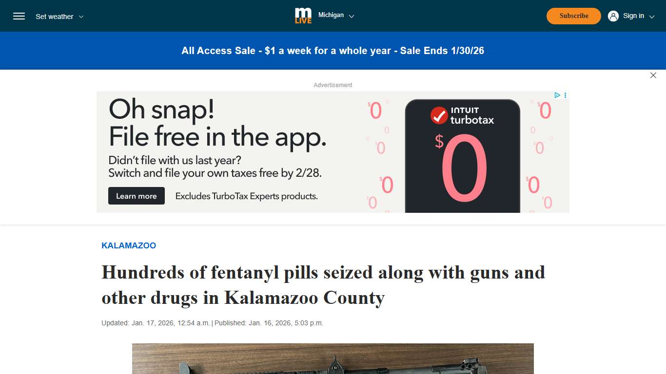 Hundreds of fentanyl pills seized along with guns and other drugs in Kalamazoo County - mlive.com